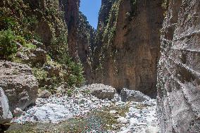 Samaria Gorge On The Island Of Crete