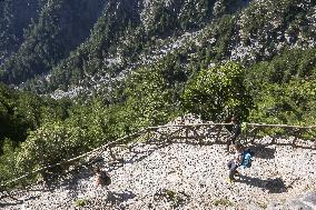 Samaria Gorge On The Island Of Crete