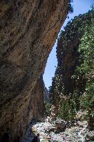 Samaria Gorge On The Island Of Crete