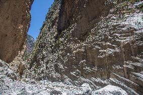 Samaria Gorge On The Island Of Crete