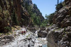 Samaria Gorge On The Island Of Crete