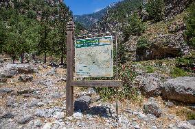 Samaria Gorge On The Island Of Crete