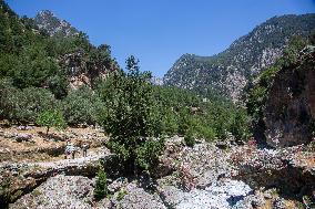 Samaria Gorge On The Island Of Crete