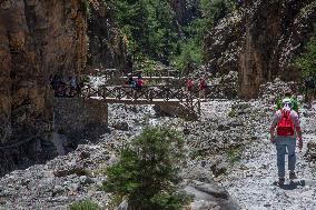 Samaria Gorge On The Island Of Crete