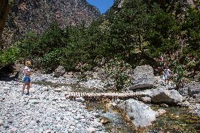 Samaria Gorge On The Island Of Crete