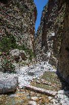 Samaria Gorge On The Island Of Crete