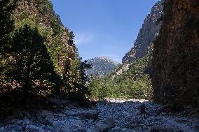 Samaria Gorge On The Island Of Crete