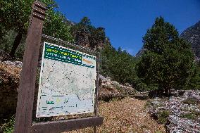 Samaria Gorge On The Island Of Crete