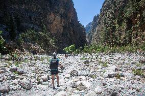 Samaria Gorge On The Island Of Crete