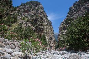 Samaria Gorge On The Island Of Crete