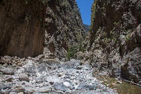 Samaria Gorge On The Island Of Crete