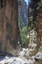 Samaria Gorge On The Island Of Crete