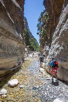 Samaria Gorge On The Island Of Crete