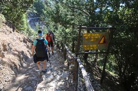 Samaria Gorge On The Island Of Crete