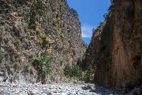 Samaria Gorge On The Island Of Crete