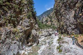 Samaria Gorge On The Island Of Crete