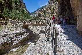 Samaria Gorge On The Island Of Crete