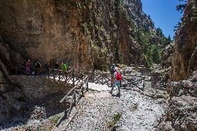 Samaria Gorge On The Island Of Crete