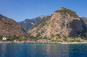 Samaria Gorge On The Island Of Crete