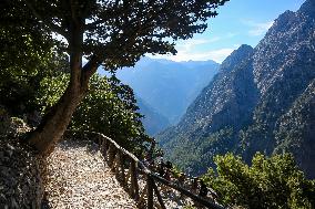 Samaria Gorge On The Island Of Crete