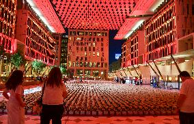 15,000 Teddy Bears Art Installation By Artist Bachir Muhammed In Doha.