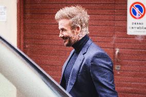 David Beckham Celebrity Sightings During The Milan Women's Fashion Week Spring/Summer 2025 In Milan