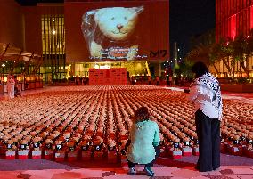 15,000 Teddy Bears Art Installation By Artist Bachir Muhammed In Doha.