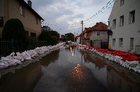 High Water Level In The Oder Basin In Southwestern Poland