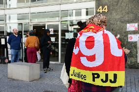 CGT Demonstrators From The Lyon Youth Judicial Police