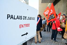 CGT Demonstrators From The Lyon Youth Judicial Police