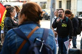 CGT Demonstrators From The Lyon Youth Judicial Police