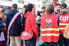 CGT Demonstrators From The Lyon Youth Judicial Police