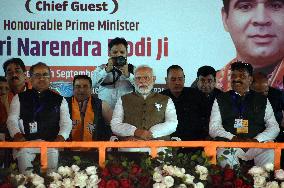 Indian Prime Minister Narendra Modi Address Rally In Kashmir