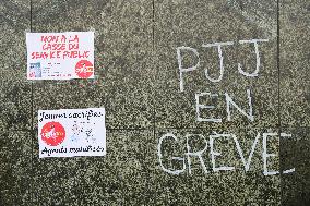 CGT Demonstrators From The Lyon Youth Judicial Police