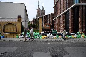 Wroclaw Daily Life During High Water In The Oder River.