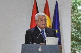 Pedro Sánchez Receives The President Of The State Of Palestine, Mahmoud Abbas, In Madrid