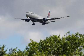 Delta Air Lines Boeing 767-400 Aircraft Landing At London Heathrow Airport