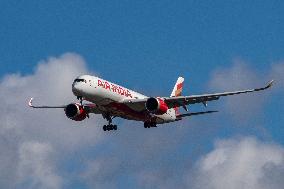 Air India Airbus A350-900 Aircraft Landing At London Heathrow Airport