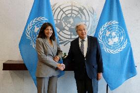 The Secretary-General With The Hon. Anne Hidalgo, Mayor Of Paris