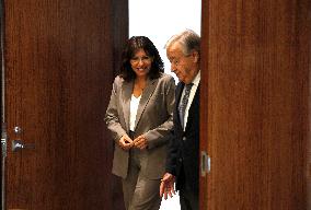 The Secretary-General With The Hon. Anne Hidalgo, Mayor Of Paris