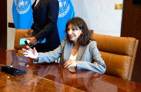 The Secretary-General With The Hon. Anne Hidalgo, Mayor Of Paris