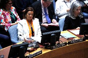 United Nations Security Council Meeting On Palestine And The Middle East