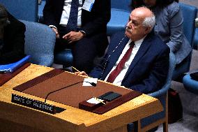 United Nations Security Council Meeting On Palestine And The Middle East