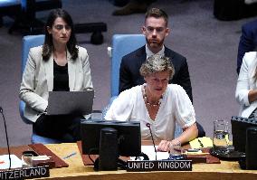 United Nations Security Council Meeting On Palestine And The Middle East