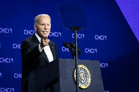 Biden speaks at Congressional Hispanic Caucus’ awards gala