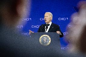 Biden speaks at Congressional Hispanic Caucus’ awards gala