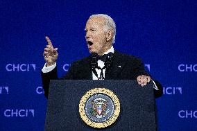 Biden speaks at Congressional Hispanic Caucus’ awards gala