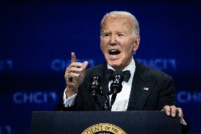 Biden speaks at Congressional Hispanic Caucus’ awards gala