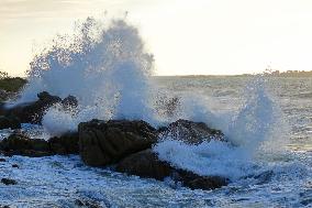 Waves Surge in Qingdao