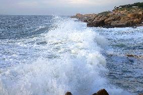 Waves Surge in Qingdao